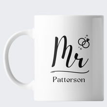 Load image into Gallery viewer, Mr and Mrs coffe cups
